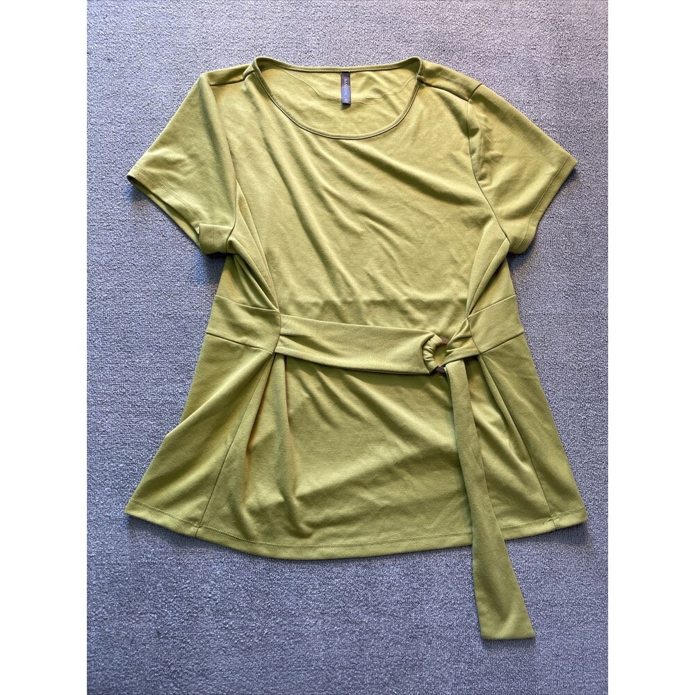 Massini Women’s XL Short Sleeve Top Mustard Yellow Shirt